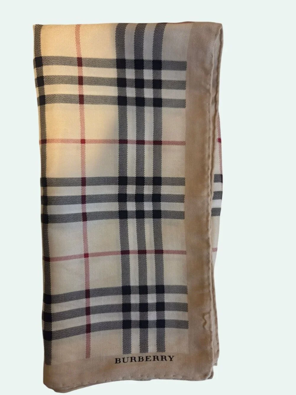 Burberry Beige Nova Check Silk Square Scarf Old Money, Luxury, Preppy, Academia
